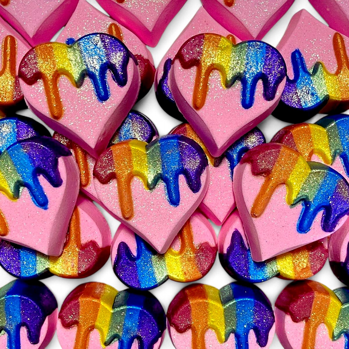 Melted Heart Bath Bomb